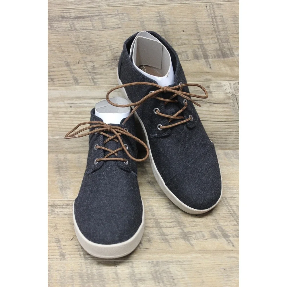 TOMS Paseo Mid Ankle Shoes Mens 8.5 Black Wool Casual Outdoor Cozy Urban Style